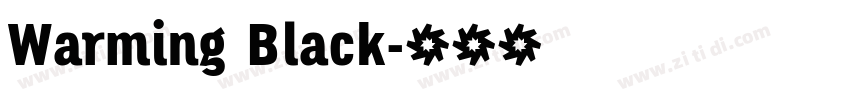 Warming Black字体转换